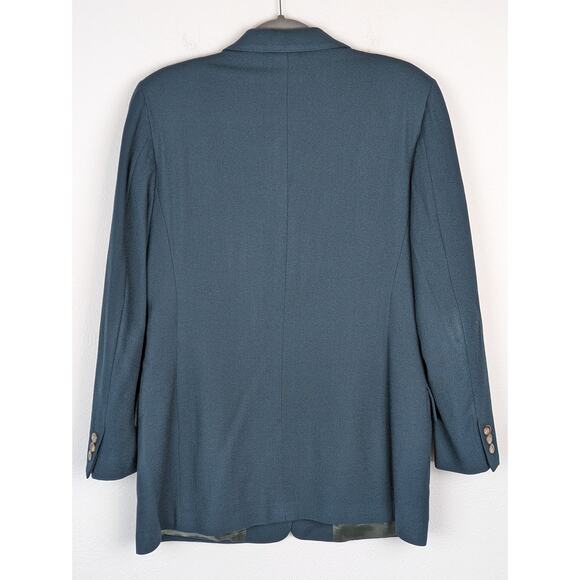 Ann Freedberg Blazer Jacket Wool Vintage Francesca Dark Academia Green Size 10 - Picture 4 of 11